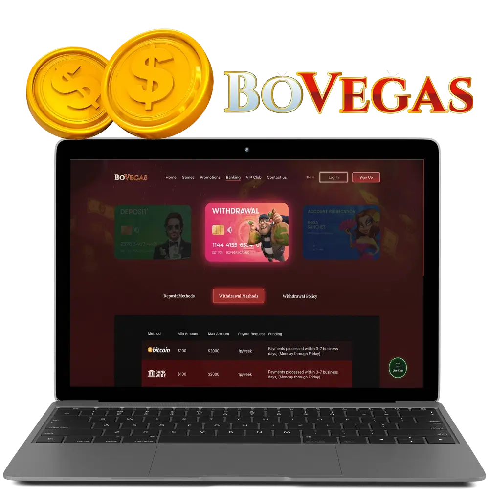 Make your first deposit at BoVegas Casino in Australia.