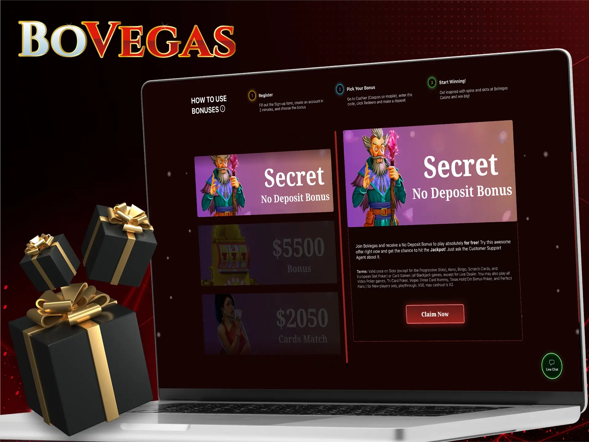 BoVegas Casino has a no deposit bonus that will help you try your hand without spending any money.