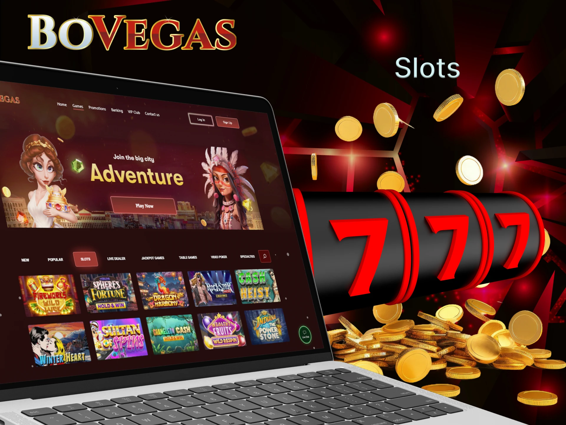 Slots are a major games category in BoVegas Australia casino.