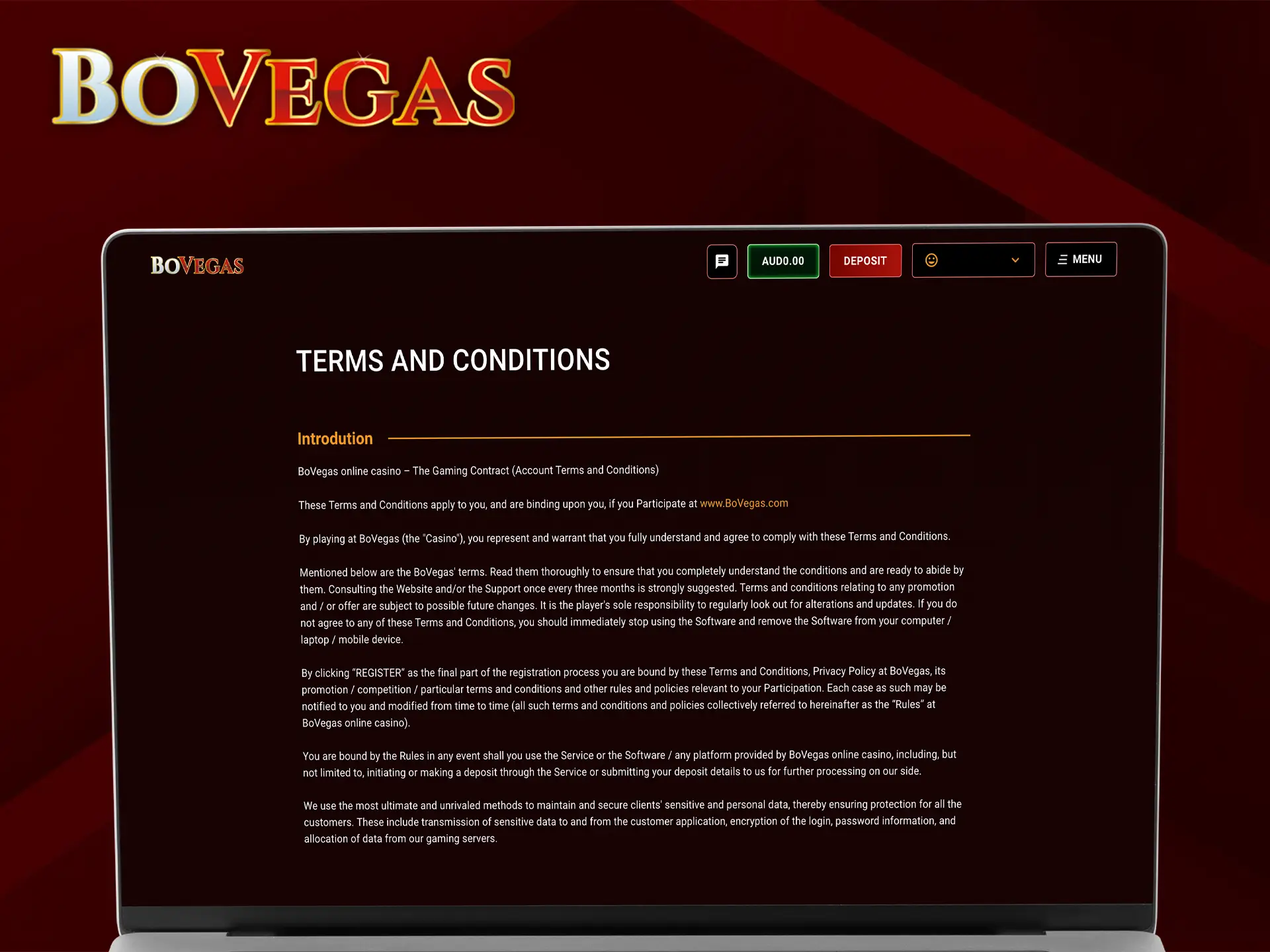 It is essential to read the main BoVegas rules before betting.
