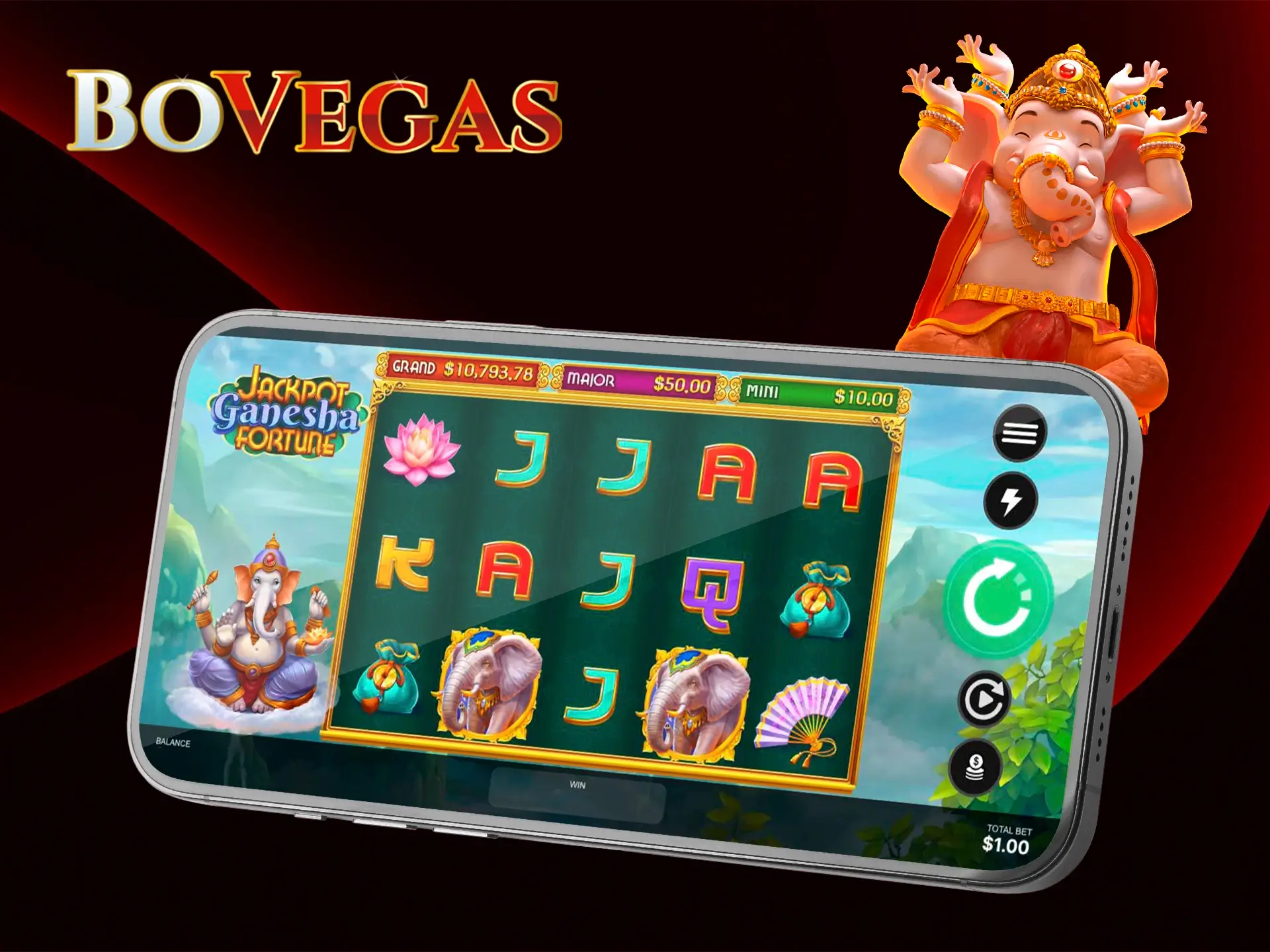 The mobile app from BoVegas Casino gives its users the ability to play jackpot games from anywhere in the world.