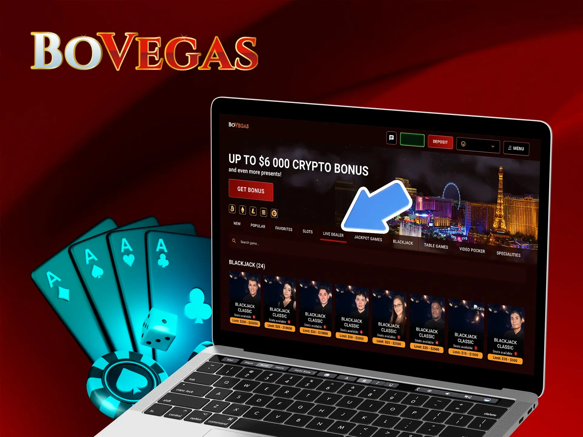 Create your account and immerse yourself in the world of BoVegas Casino online gaming.