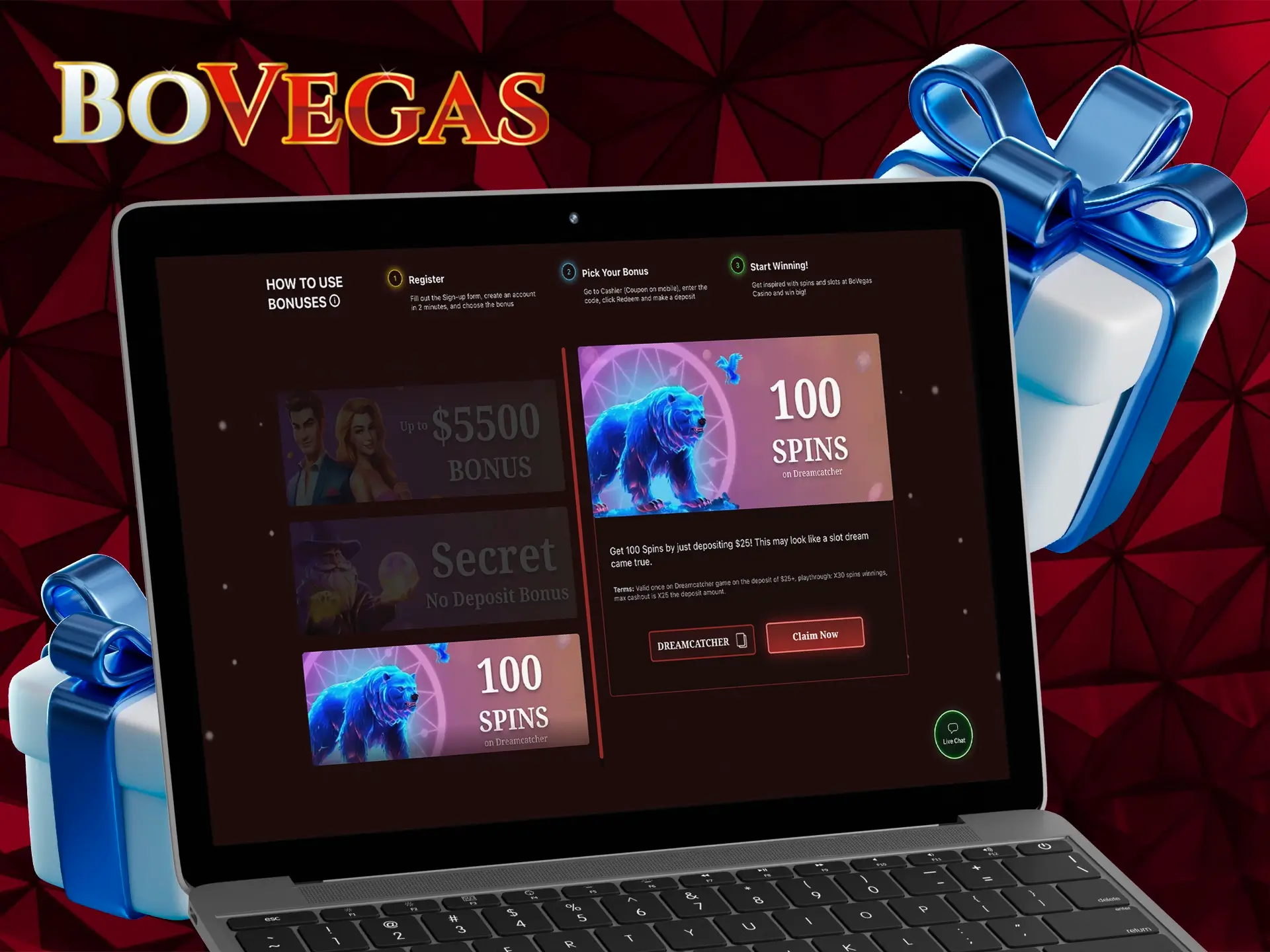 The variety of promo codes from BoVegas Casino will interest any slot gambler.