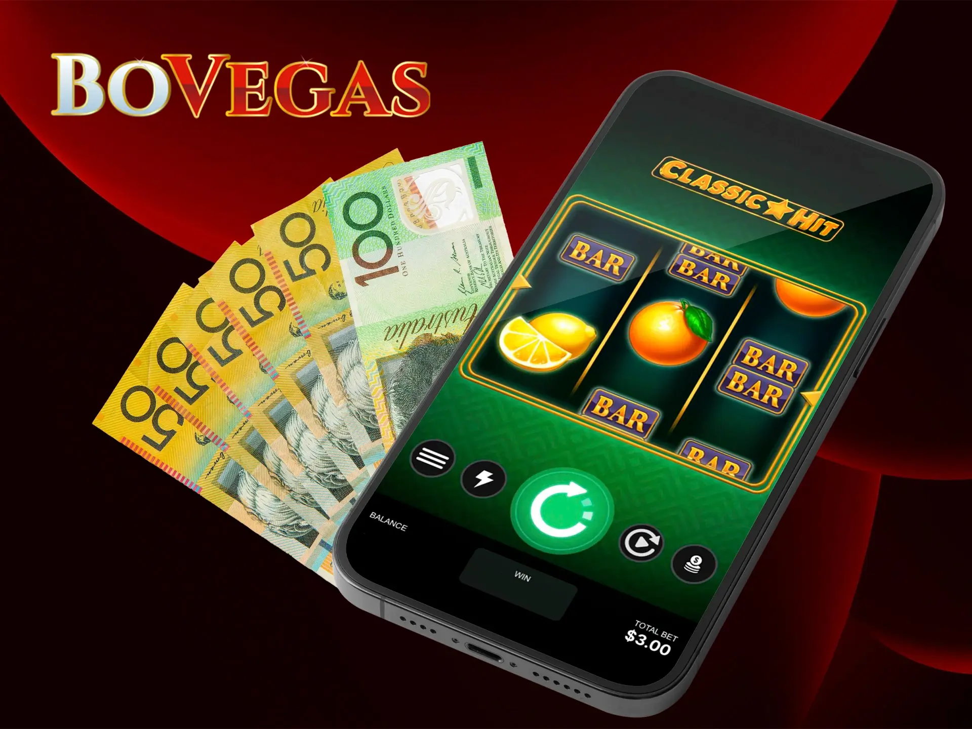 The app from BoVegas gives you high performance and smoothness when playing casino slots games.