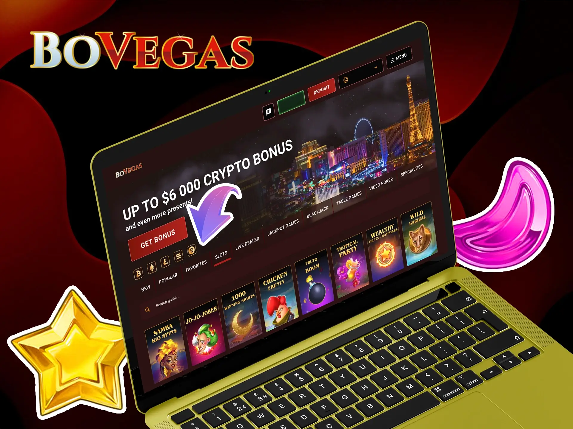 Start your immersion in the best BoVegas slots by completing a simple and straightforward registration.