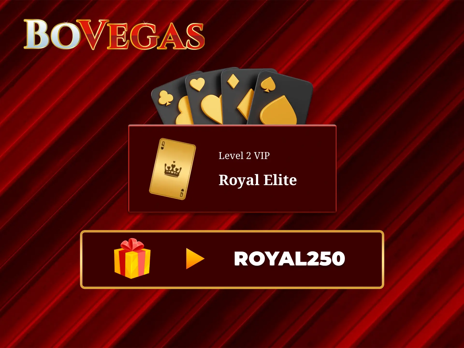 Play more and you'll get a new account level that will give you new features at BoVegas Casino.
