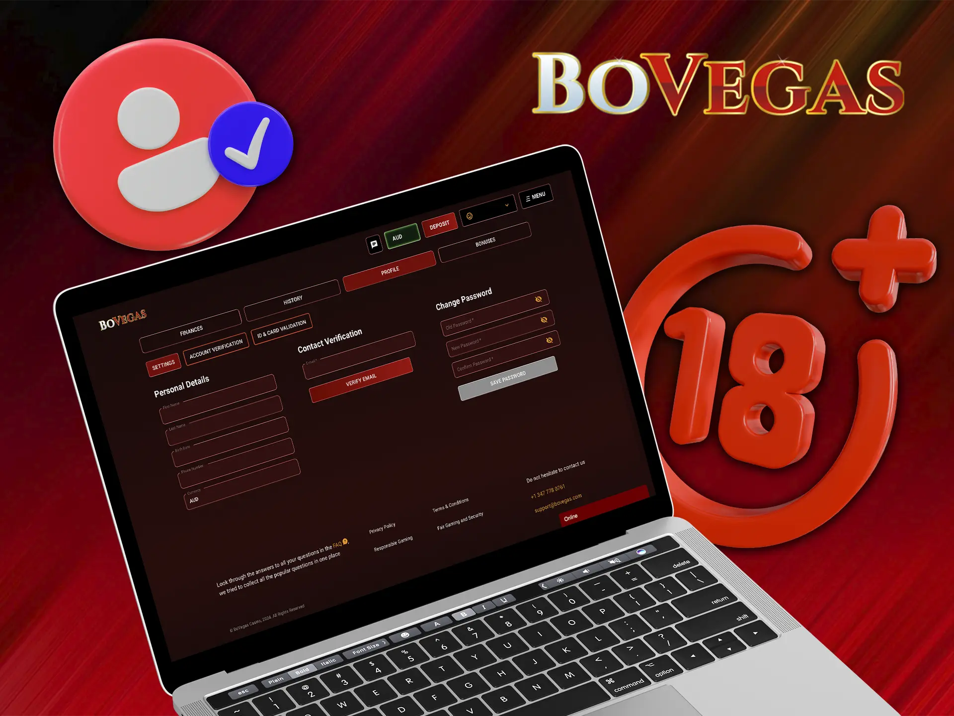 BoVegas casino is only available to adults who will be able to provide the necessary documents for registration.